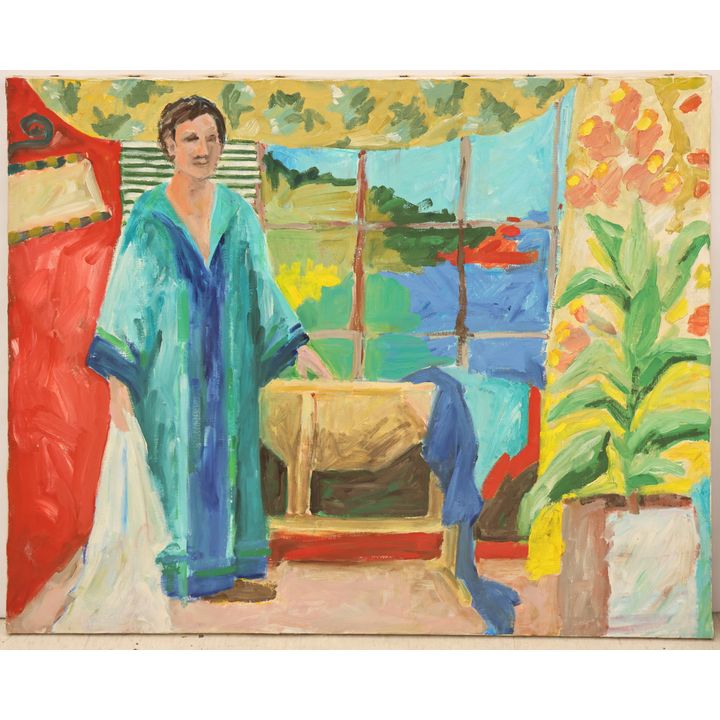 Judy Calcagno-Kirkendall ''The Bath'' 1979 Oil on Canvas 32''x40''