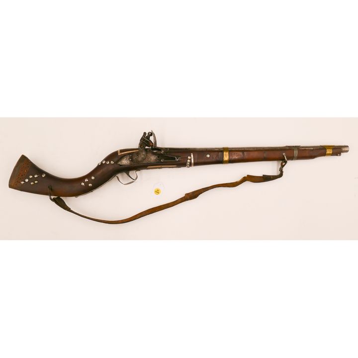 Old Indo-Persian Jezil Flintlock Rifle- 37''