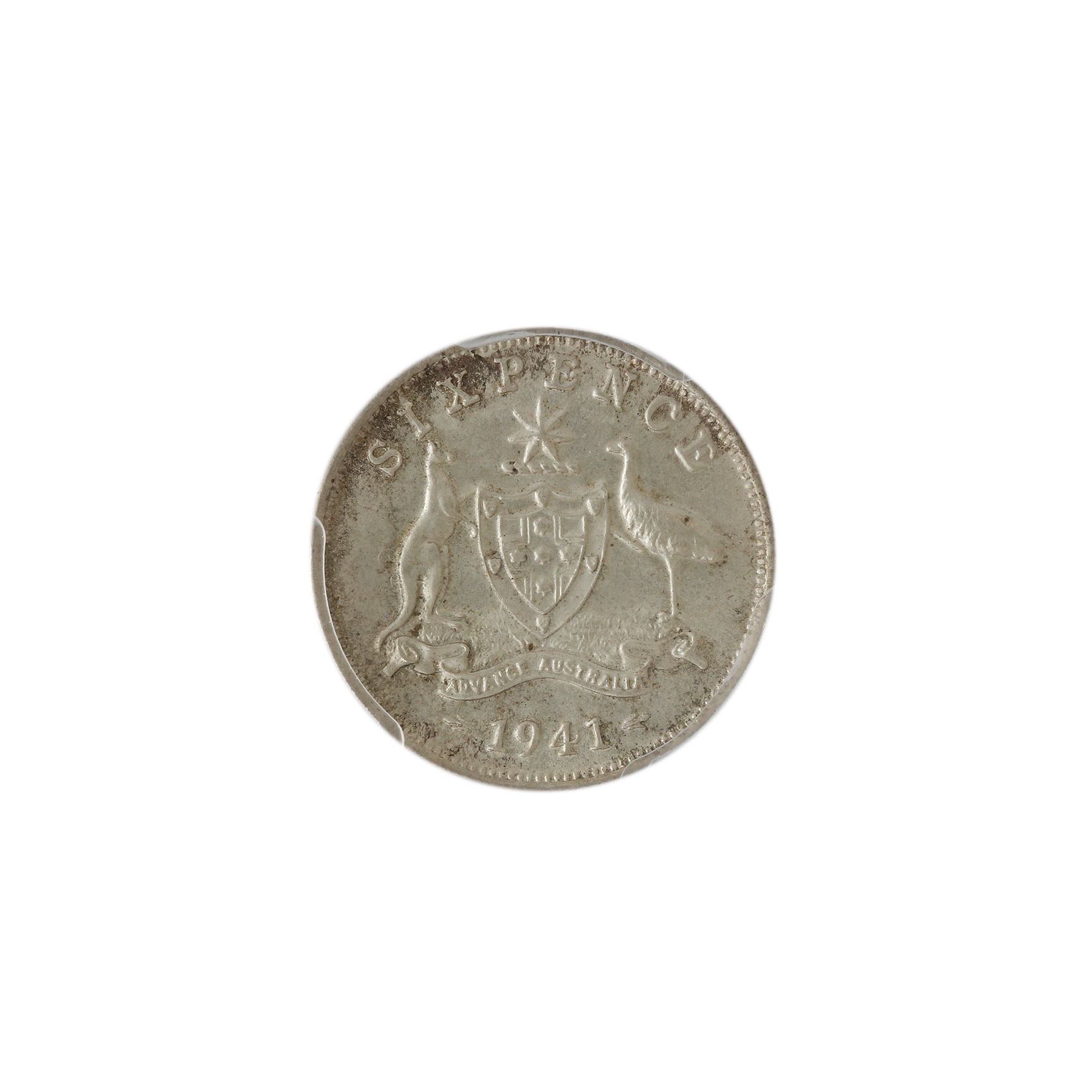 George VI, Sixpence, 1941, MS64