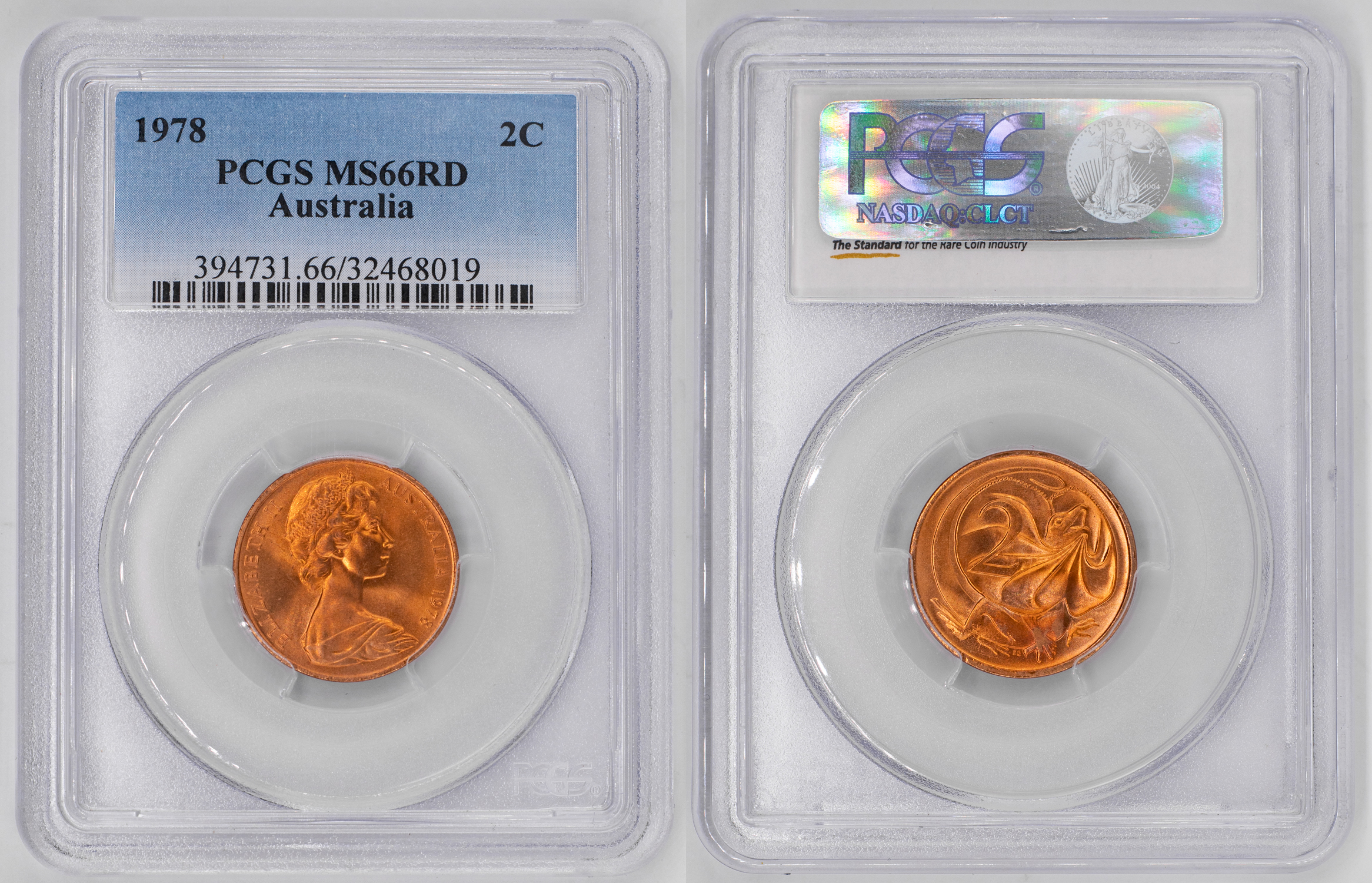 Elizabeth II, Two Cent, 1978, PCGS MS66RD