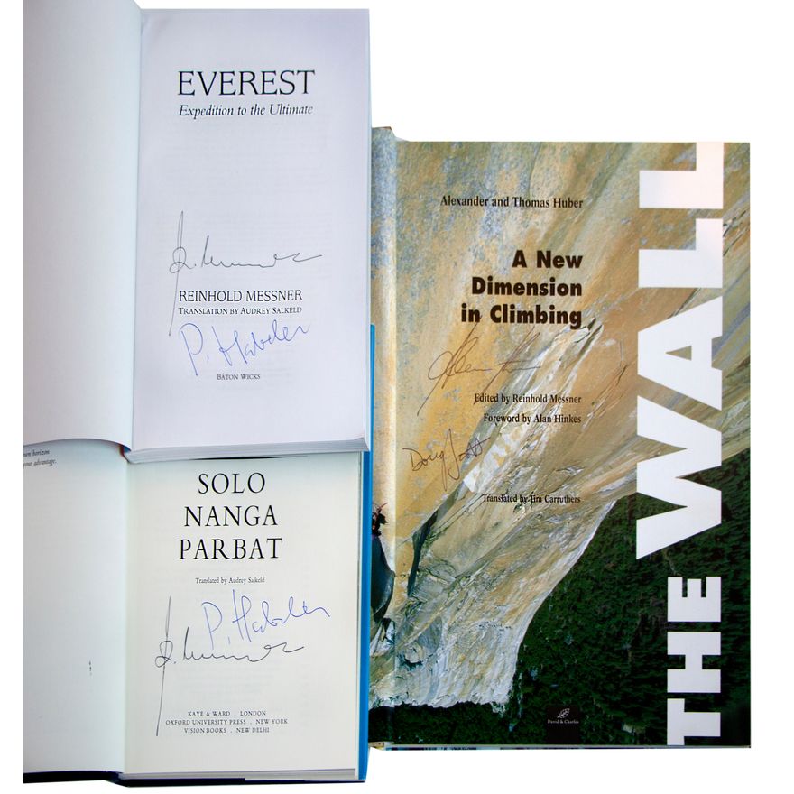 MESSNER, REINHOLD [3 signed titles], Solo Nanga Parbat.