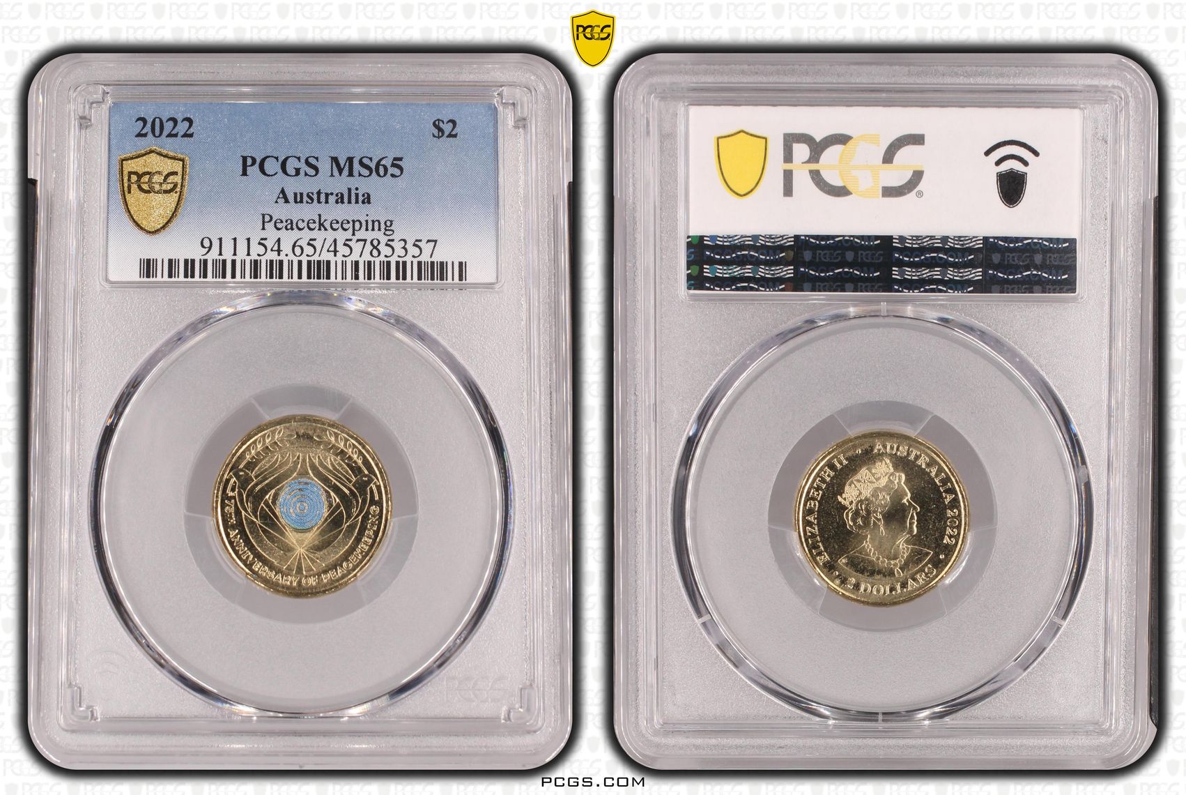 Peacekeeping - Colorized, Two Dollar, 2022, PCGS MS65