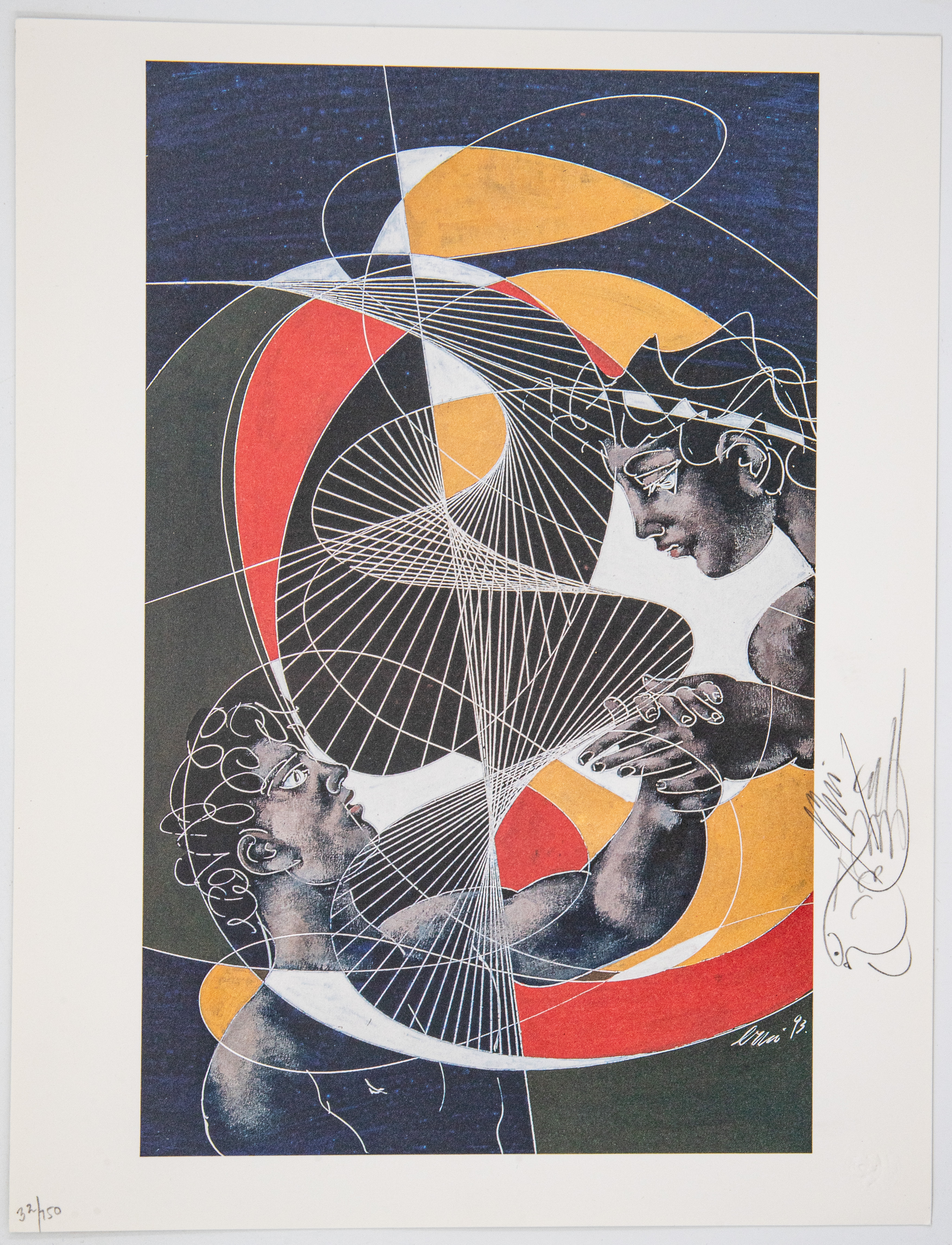 Switzerland, Hans Erni (b.1909), 'Encounter', 1993,