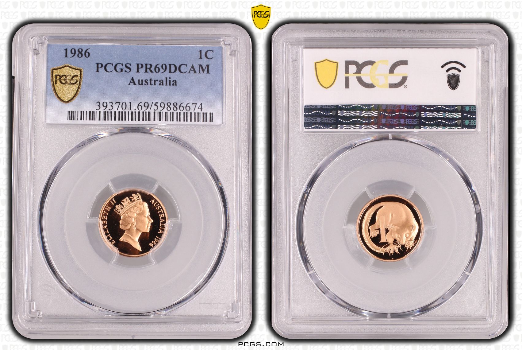 One Cent, 1986, PR69DCAM