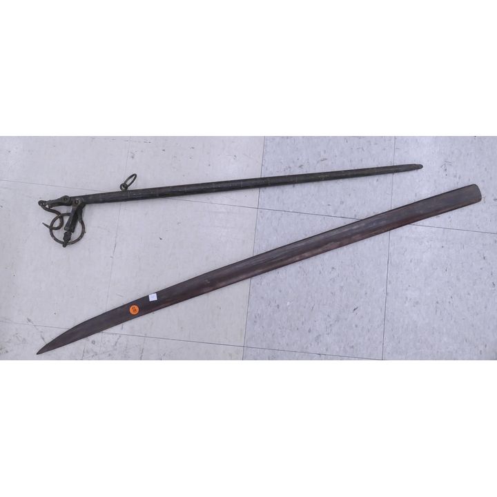 2pc Antique Kettle Hook Etc- 35''