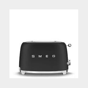 Smeg 50 s Retro Style 2 Slice Toaster Matt 950 W Power Range - Matt Black -bar 9902024160719 -51732/890 B1 (S5)
