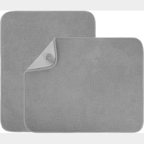 20 15 INCH 2 PACK MICROFIBER DISH DRYING MAT FOR KITCHEN COUNTER,ULTRA ABSORBENT DISH DRAINER MAT ,DISH DRYING PAD , DISH RACK MAT