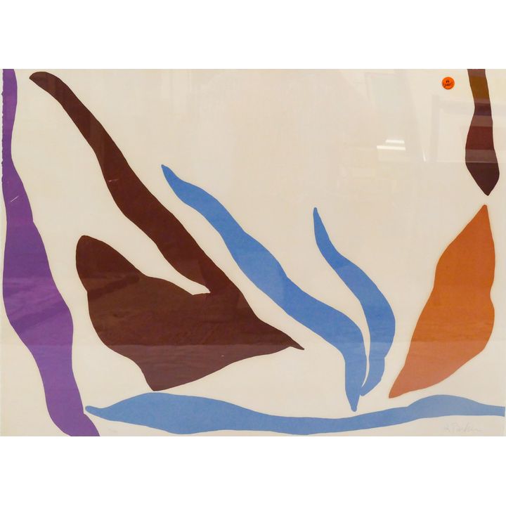 Raymond Parker ''Composition'' S/N Lithograph Framed 24''x32''
