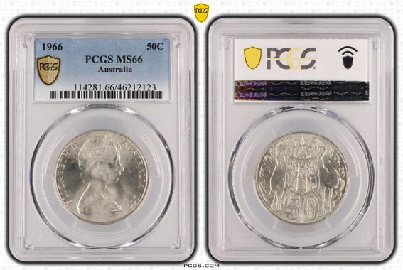 Fifty Cent, 1966, PCGS MS66