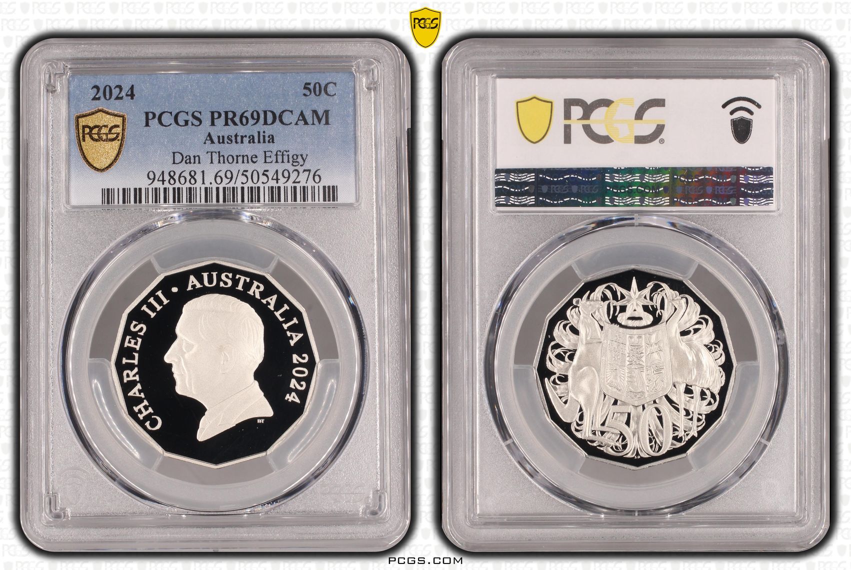 Dan Thorne Effigy, Fifty Cent, 2024, PCGS PR69DCAM