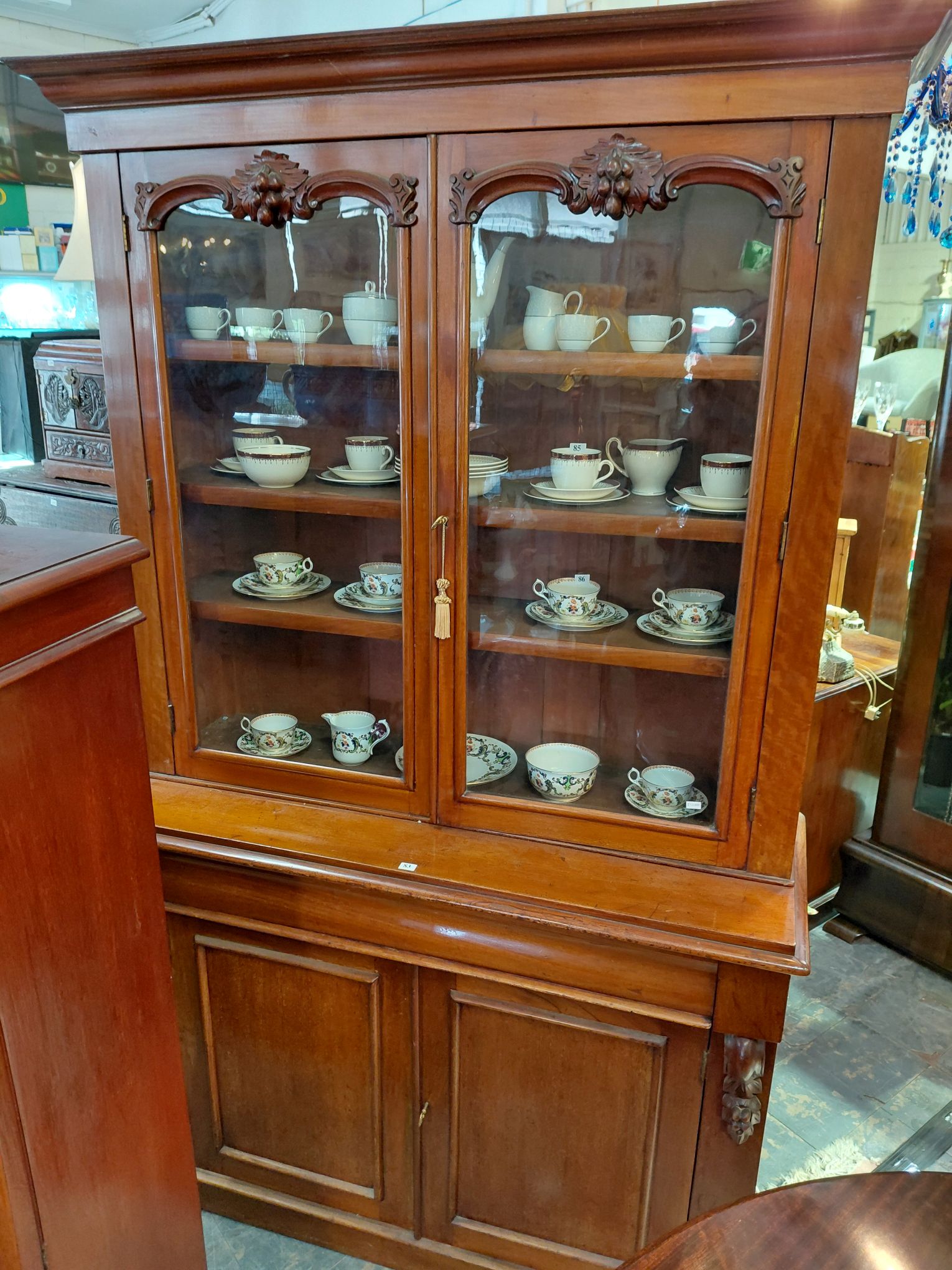 83 · VICTORIAN MAHOGANY BOOKCASE