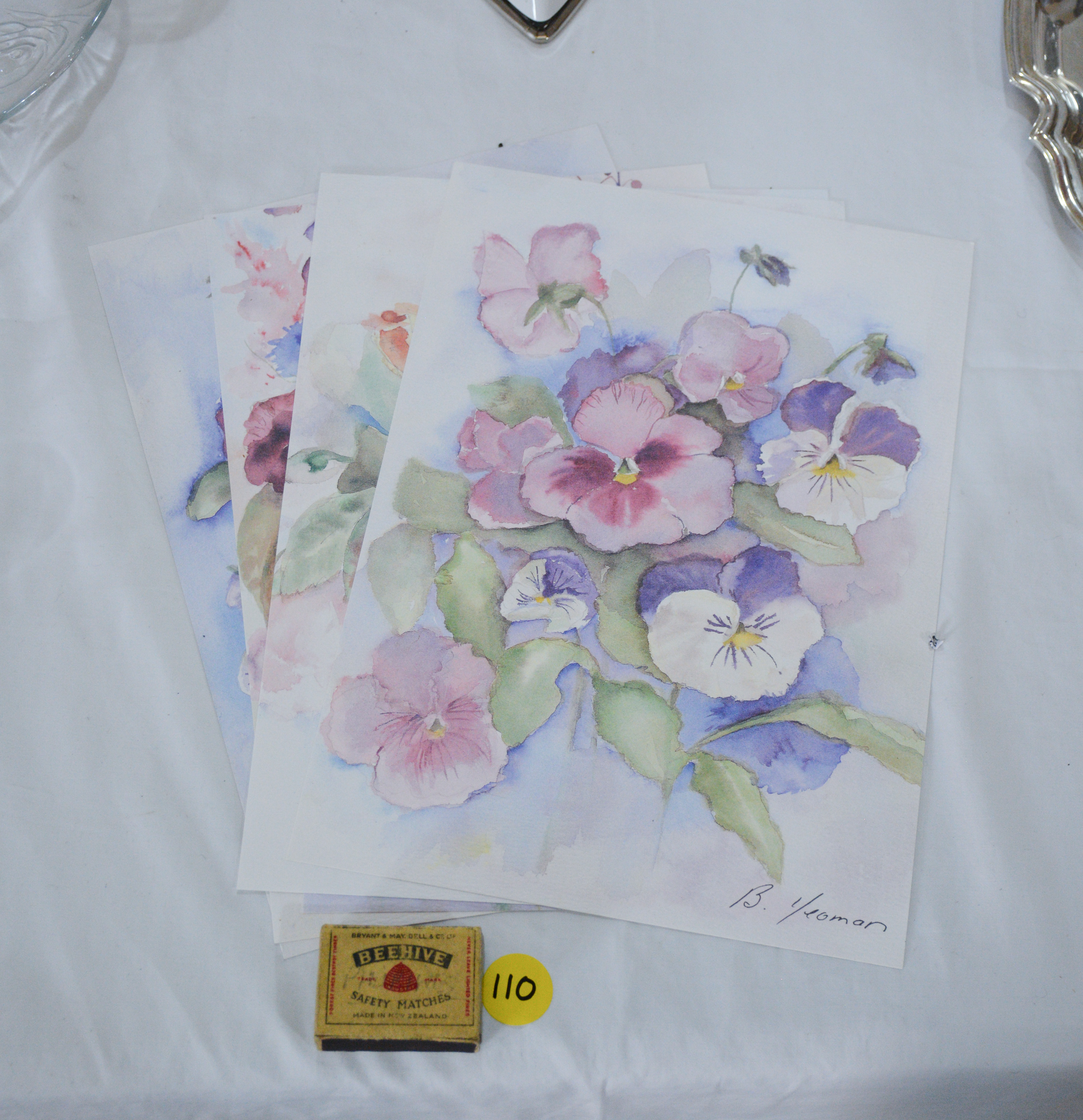 Beryl Yeoman Original Art Prints x 5 — sold at auction in New Zealand for $5