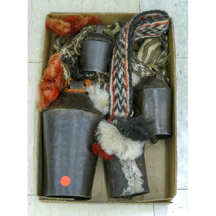 Box 4pc Old Tibetan Yak Bells