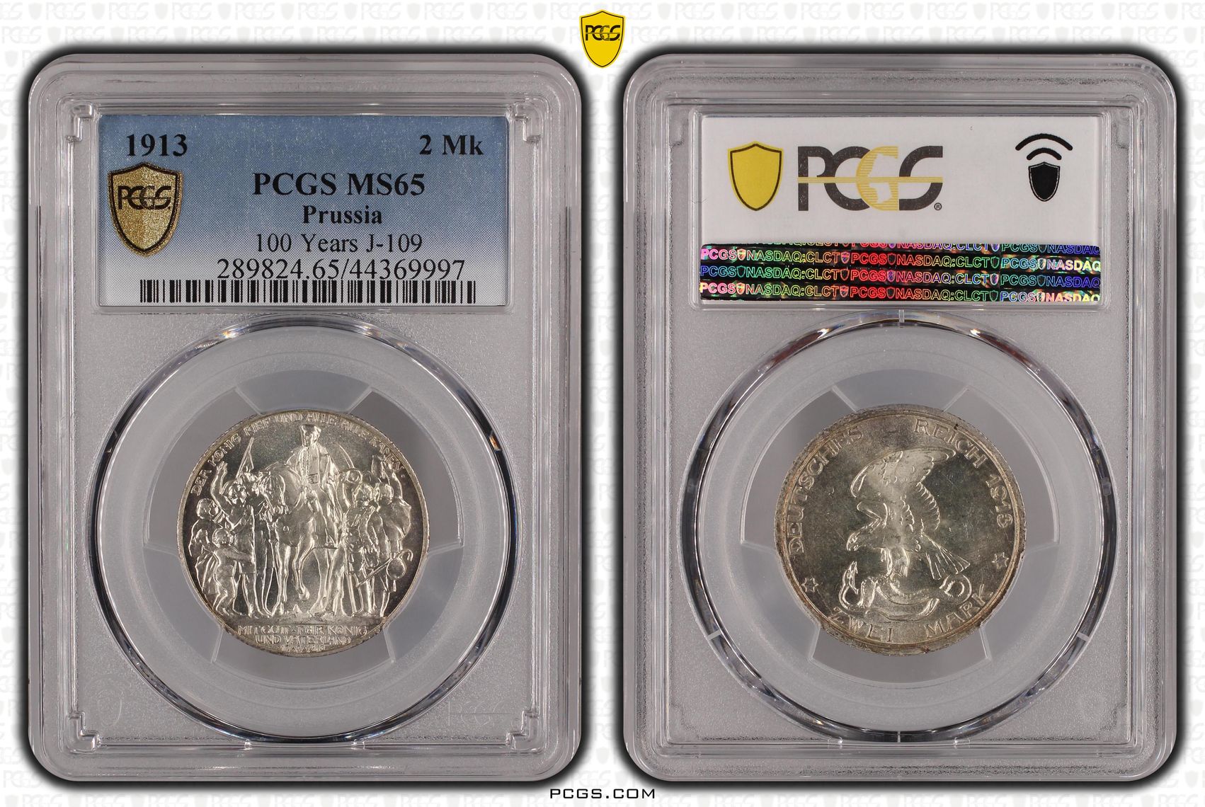 Prussia, 100 Years J-109, Two Mark, 1913, PCGS MS65