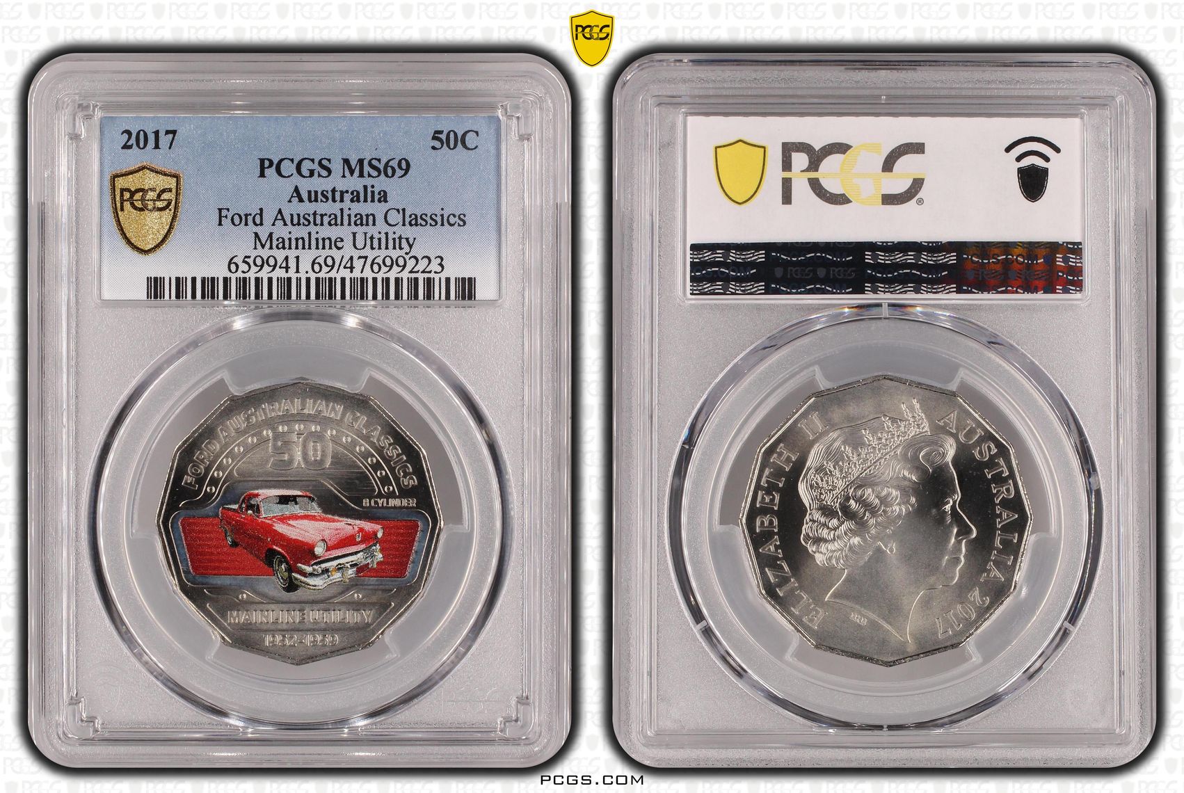 Ford Australian Classics - Mainline Utility, Fifty Cent, 2017, PCGS MS 69
