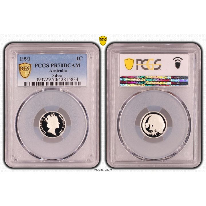 Elizabeth II, Silver, One Cent, PR70DCAM , 1991 PCGS POP - 50/0