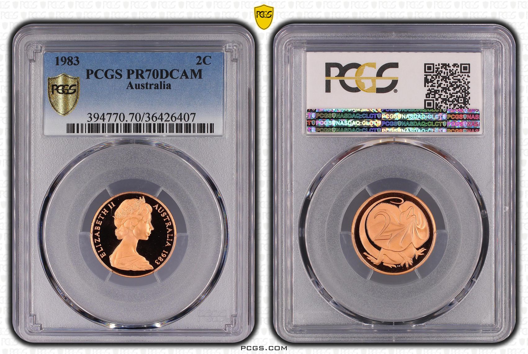 Elizabeth II, Two Cent, 1983, PCGS PR70DCAM