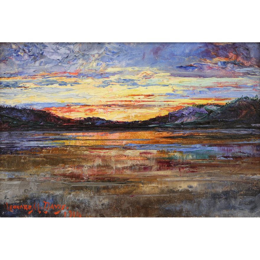Leonard Davis ''Alaskan Sunrise'' 1910 Oil