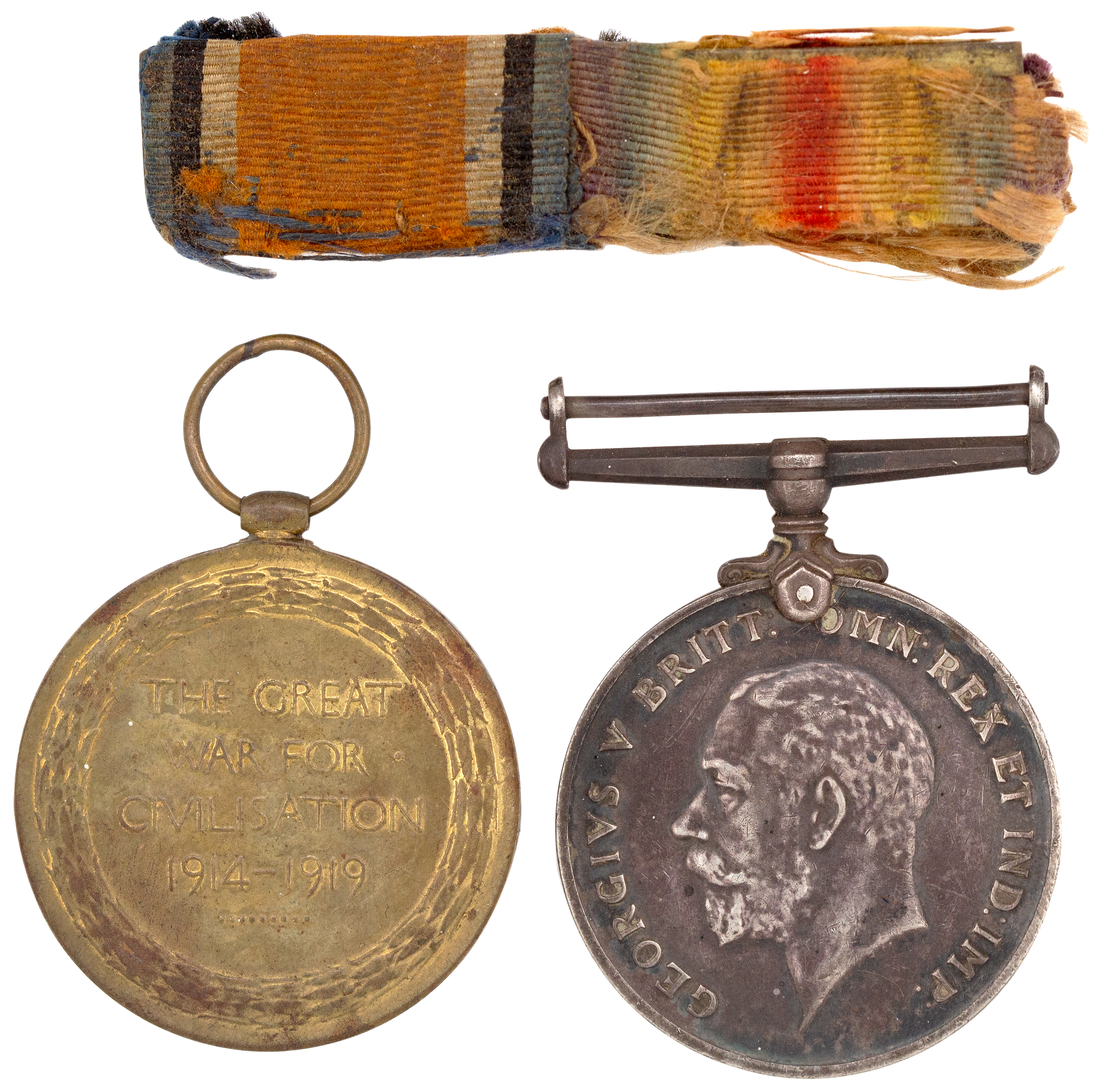 HMAS Fantome WWI Pair, Rating 4th Class, 1914 - 1918, gVF
