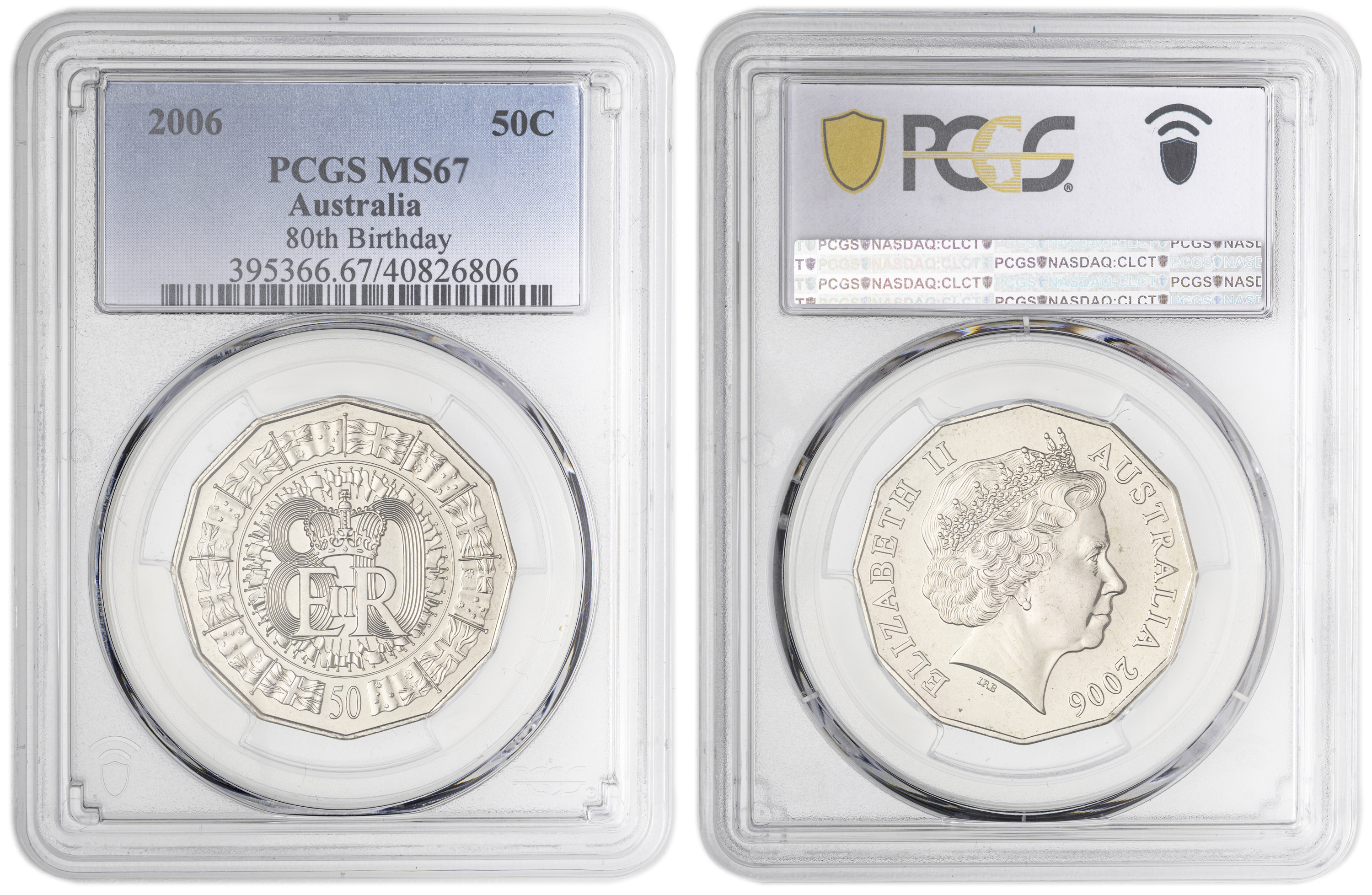 80th Birthday , Fifty Cent, 2006, PCGS MS67