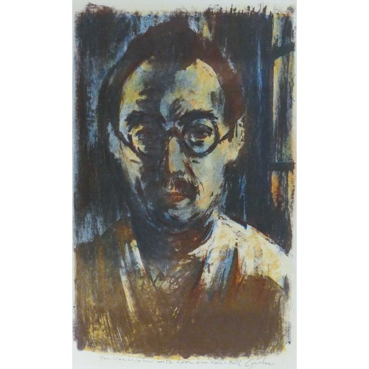 William Givler ''Self Portrait'' Signed Lithograph 20''x14'' Sheet