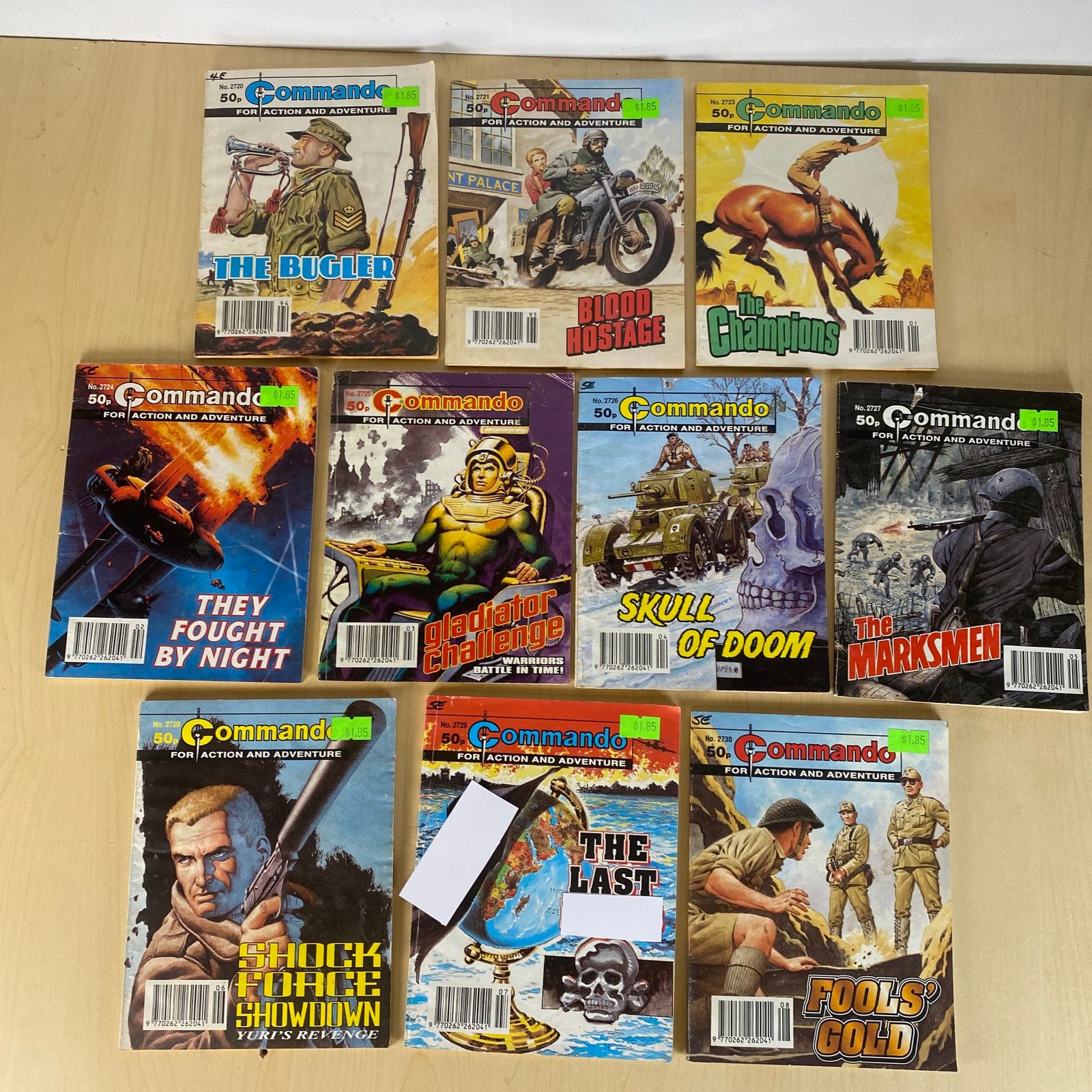 Commando War Comics Issues - 2720, 2721, 2723, 2724, 2725, 2726, 2727, 2728
