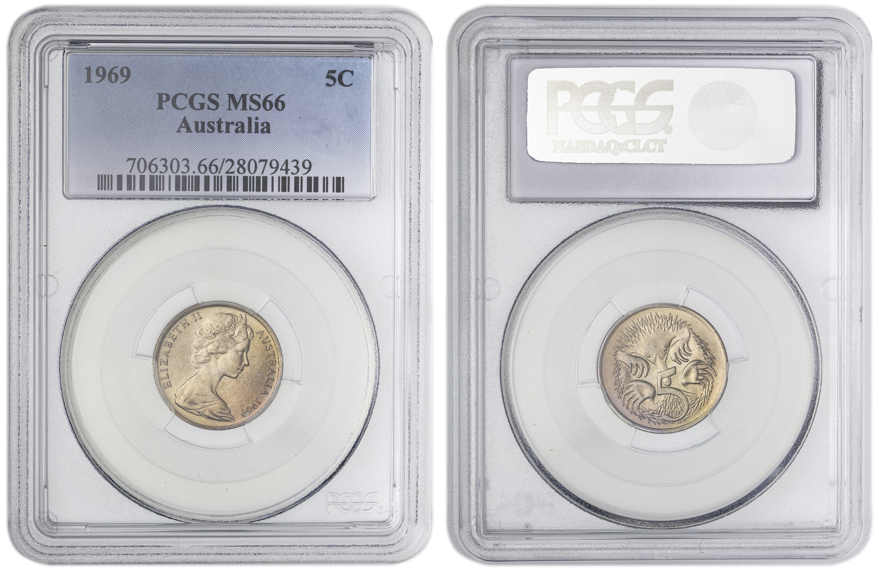Five Cent, 1969, PCGS MS66