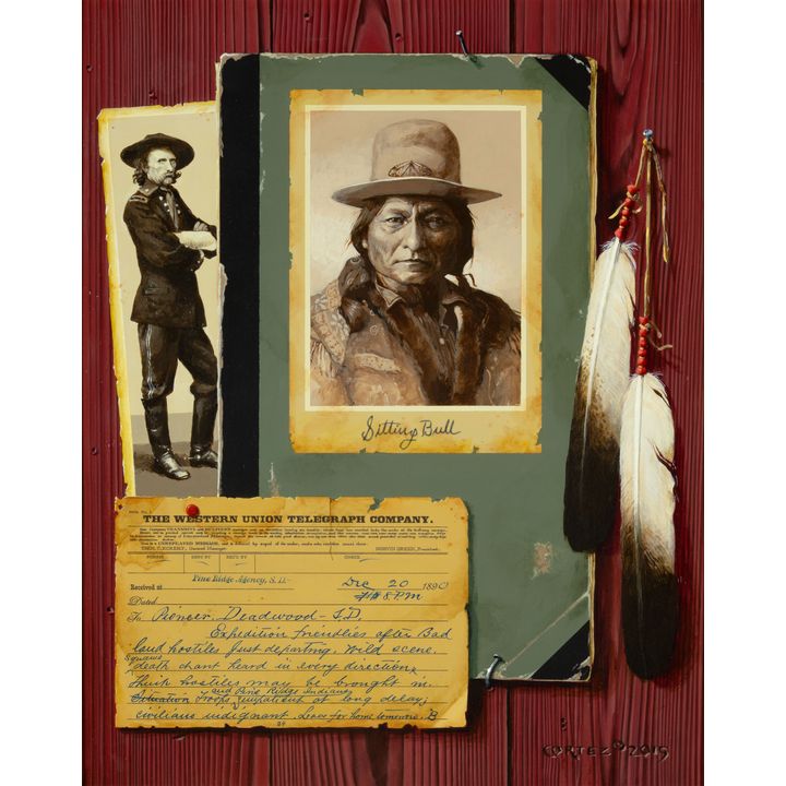 Jenness Cortez (1944- ), Road to Wounded Knee, 2015