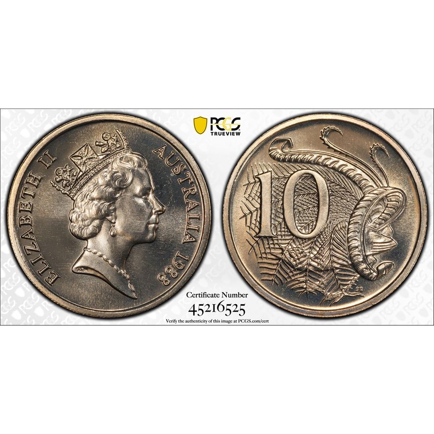 Ten Cent, 1988, PCGS MS68