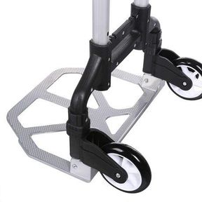 Multi-Functional Aluminium Alloy Foldable Trolley- Holds upto 75kg (Black)