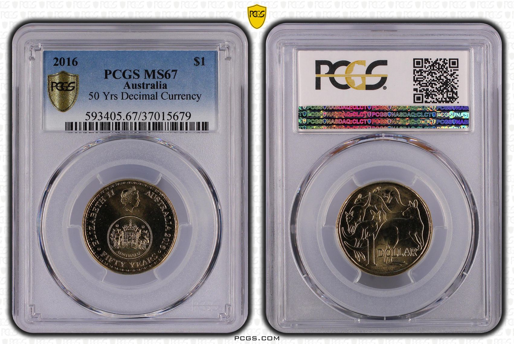 50 Yrs Decimal Currency, One Dollar, 2016, PCGS MS67