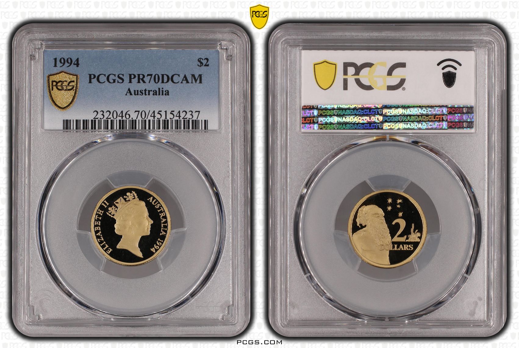 1994 Australia Two Dollar, $2 PCGS - PR70DCAM POP 9/0 -237