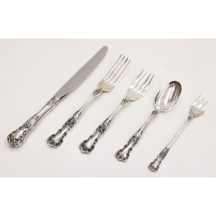 76pc Gorham Buttercup Sterling Flatware Service