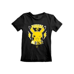 Pok mon Kids T Shirt Pikachu Rocks Black/Yellow S 3 4 years |