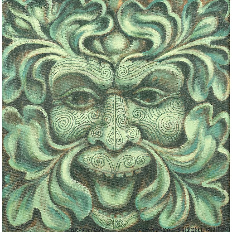 Dick Frizzell 'Green Man with Moko'
