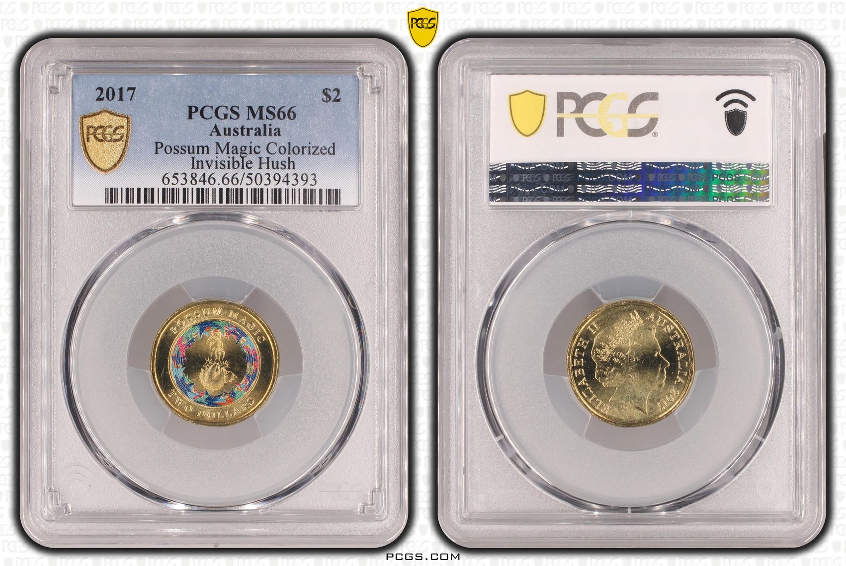 Possum Magic - Invisible Hush , Two Dollar, 2017, PCGS MS66