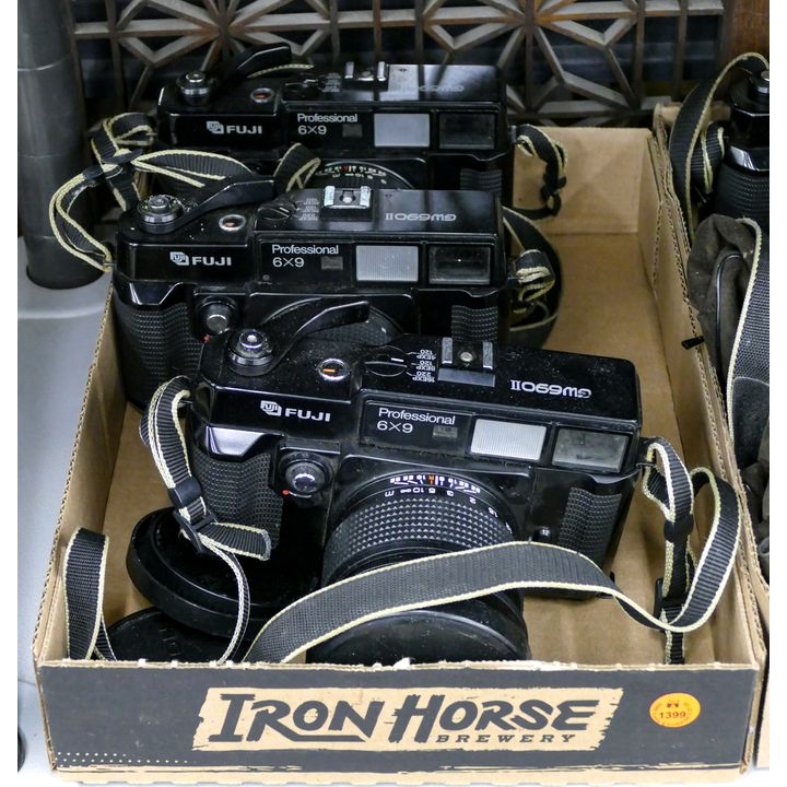 Box 3pc Fuji 6x9 GW690II Cameras with Lenses