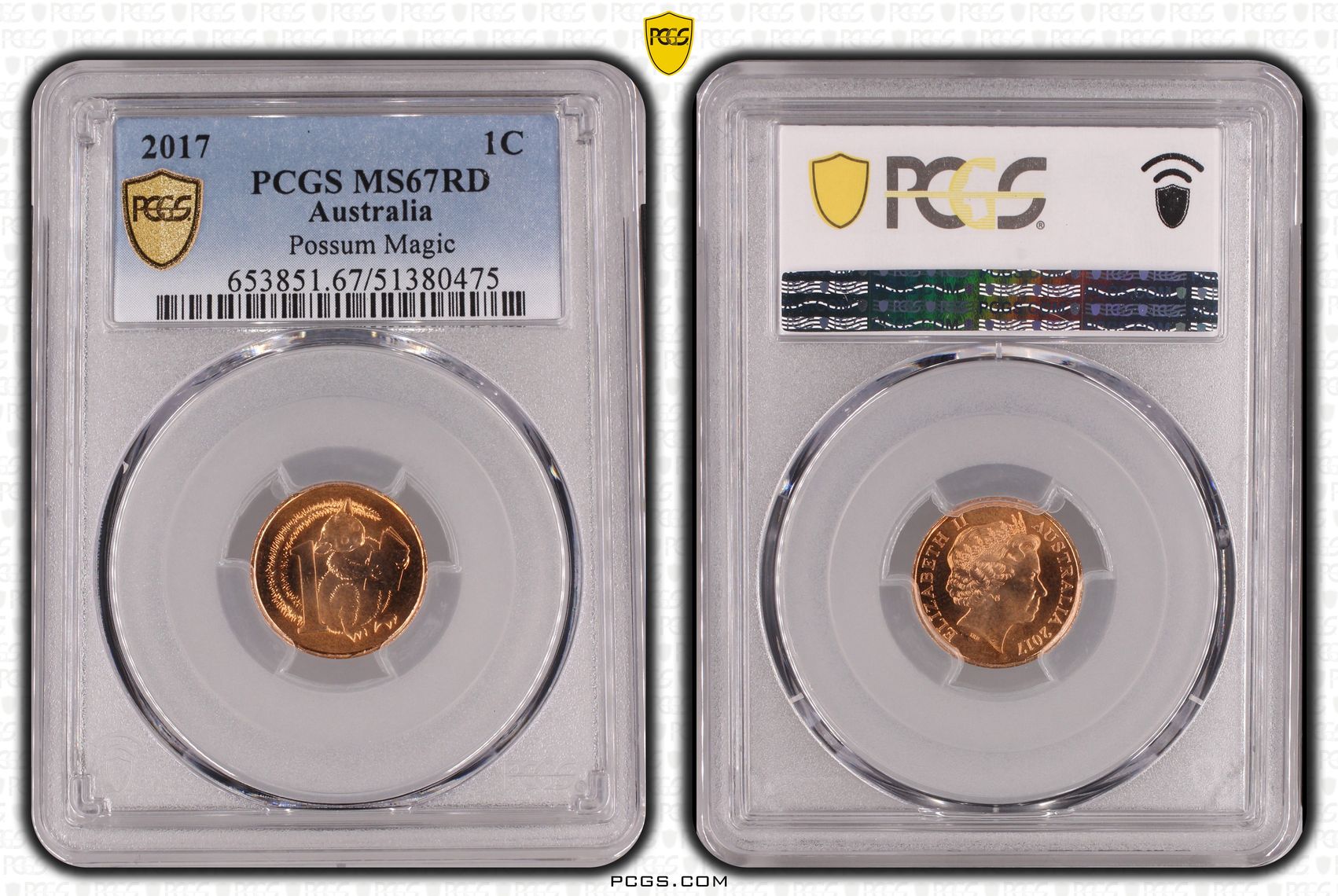 Possum Magic, One Cent, 2017, PCGS MS67RD