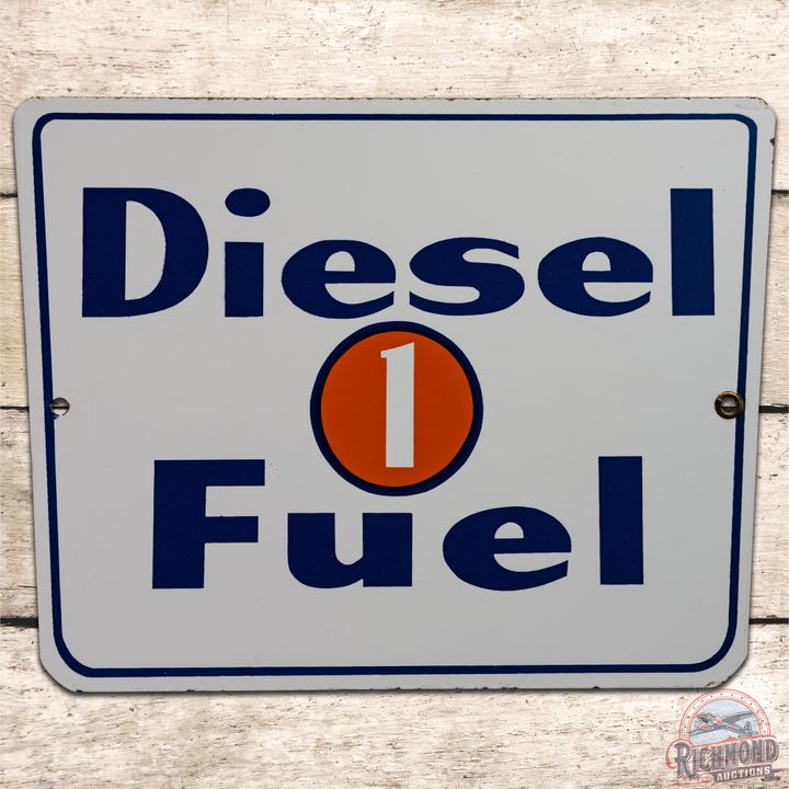 Gulf Diesel Fuel #1 SSP Pump Plate Sign - 9