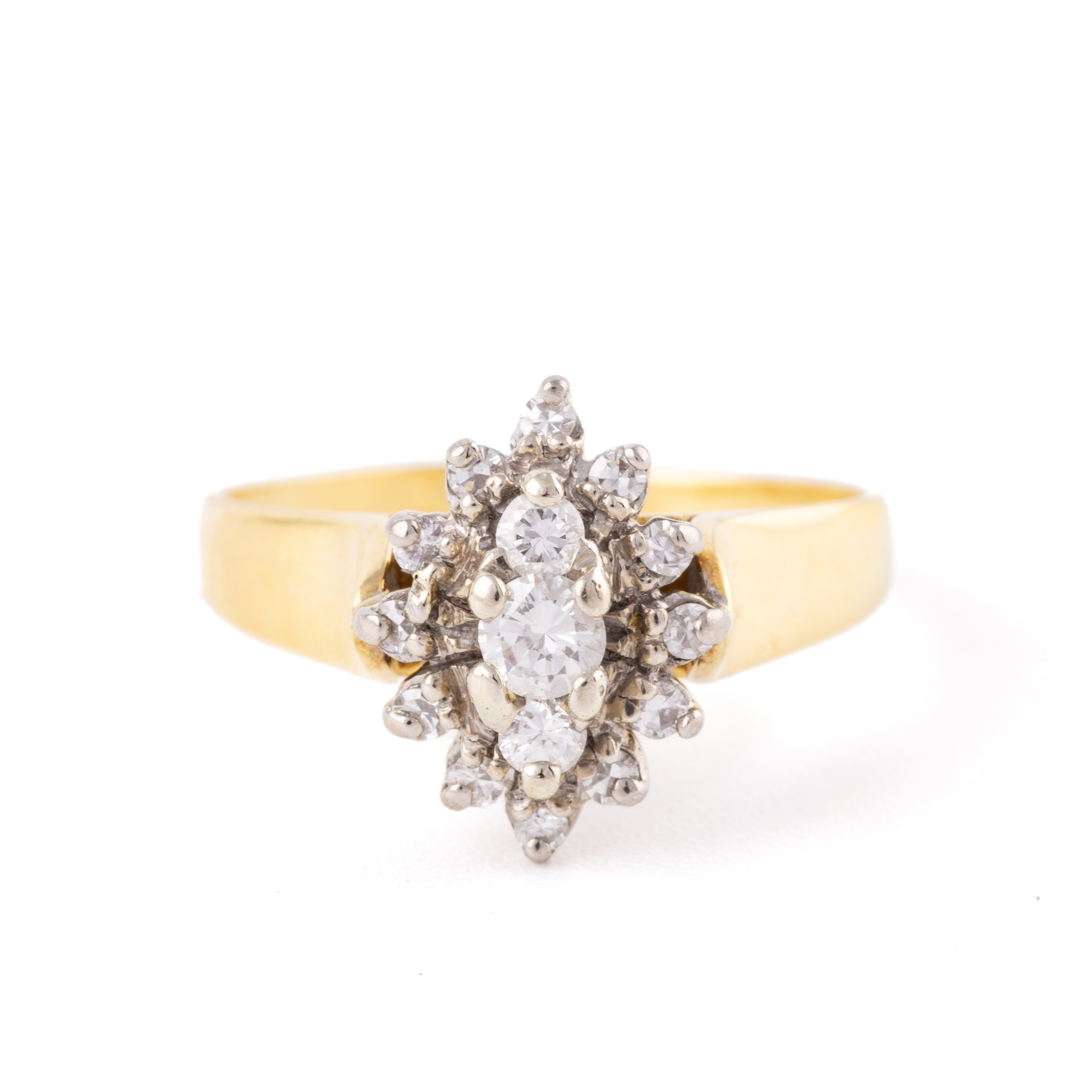 35 · 0.34 Carat Diamond Cluster Ring