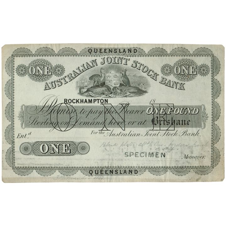 1870 s Australian Joint Stock Bank  1