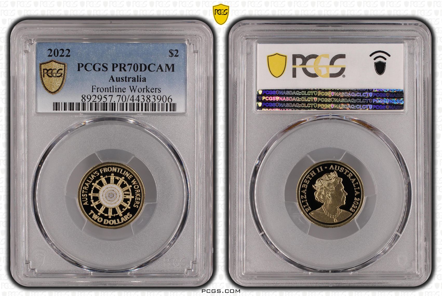 Frontline Workers, Two Dollar, 2022, PCGS PR70DCAM