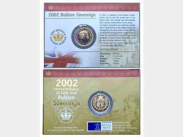 2002 ELIZABETH II SHIELD GOLD SOVEREIGN