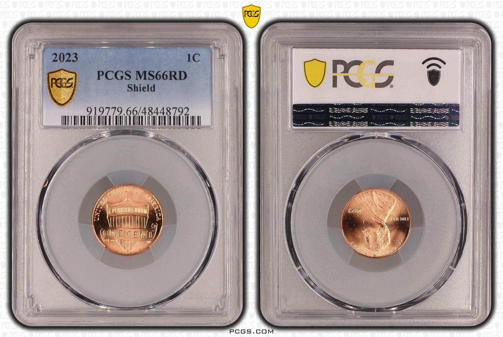 The United States of America, Shield , One Cent, 2023, PCGS MS66RD
