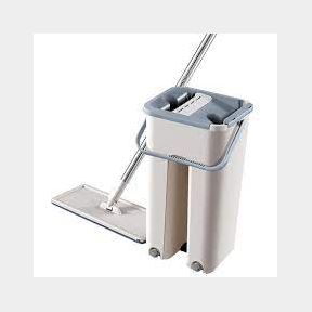 Hands-Free Cleaning Flat Mop and Bucket Set - Grey/Cream | SM 51702/890 B2 (S4)