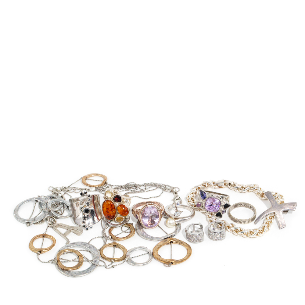186 · Mixed Silver & Costume Jewellery