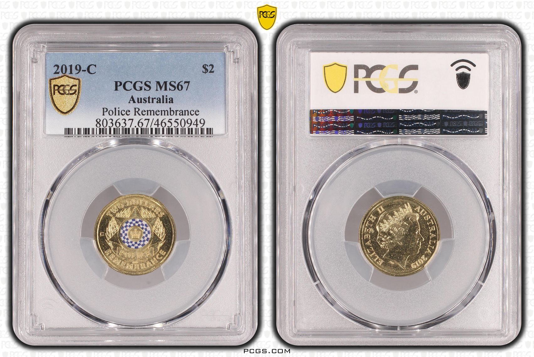 Police Remembrance , Two Dollar, 2019-C, PCGS MS67