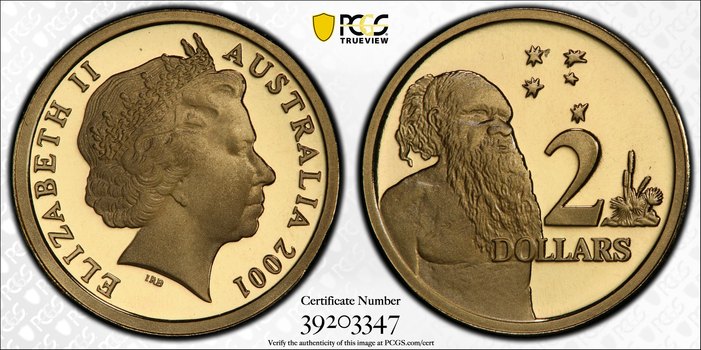 2001 Australia Two Dollar, $2 PCGS - PR70DCAM POP 25/0 -347