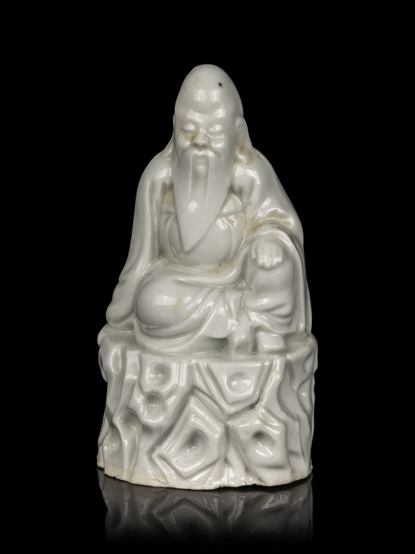 Two Chinese Porcelain Figures of Immortal of Longevity, Shoulao