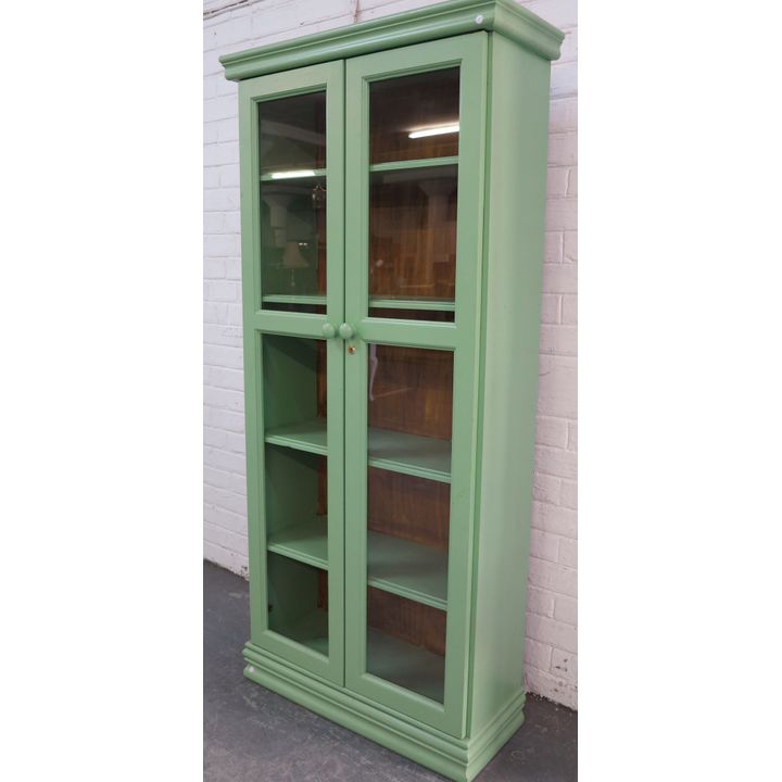 PAINTED PINE BOOKCASE,